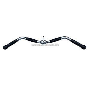 Venta caliente Lat Bar Cable Máquina Accesorio <span class=keywords><strong>Curl</strong></span> Pulldown Bar <span class=keywords><strong>con</strong></span> mango de goma de rotación para gimnasio fitness - Product Image 1