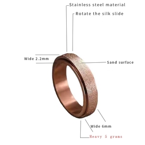 Tungstène Spinner Anneau Rotatif Doigt Anneau Fle Bijoux Femmes En Acier Inoxydable Mix Lot Fengshui - Product Image 2