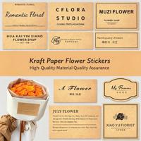 Étiquettes adhésives en papier kraft imprimées en couleur pour scellage d'enveloppes, décorations cadeaux, prix de gros
