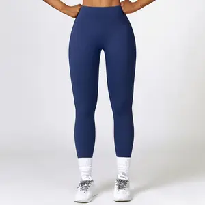 Conjunto de leggings sem costura feminino, cintura alta, roupa atlética, leggings, treino fitness, sem costura, yoga