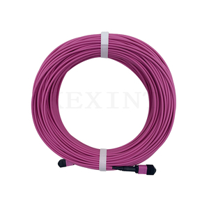 Cordon de brassage fibre optique KEXINT 24 fibres, <span class=keywords><strong>rouge</strong></span>, MPO OM4 FTTH G657A1, avec <span class=keywords><strong>gaine</strong></span> extérieure PVC/LSZH, certifié CE, prix usine - Product Image 2