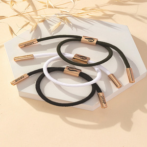 Adjustable Woven <b>Bracelet</b> Zinc Alloy Letter Pattern Unisex Fashion <b>String</b> <b>Bracelet</b> For Daily Wear Style 1 2 3 - Product Image 3