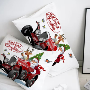 <span class=keywords><strong>Federe</strong></span> cuscino personalizzato 3D HD federa <span class=keywords><strong>50x70</strong></span> 50x75 50x80 decorativo Cartoon fodera cuscino natale natale Babbo Natale rosso biancheria da letto - Product Image 1