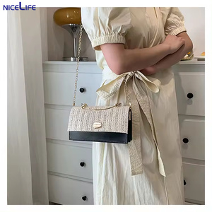 2025 nuova moda da donna per uso quotidiano borsette con chiusura a patta in tinta unita con motivo a cuscino motivo a catena decorazione da ricamo resistente - Product Image 6