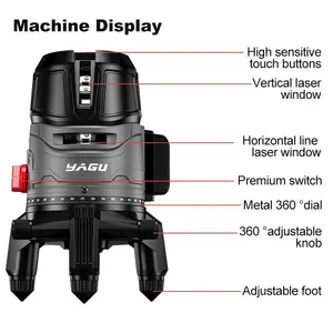 2 라인 5 라인 레이저 레벨 3D 레이저 360 도 녹색 레이저 레벨