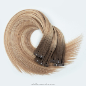 Extensions de cheveux vierges blonds européens de qualité supérieure 2026, double épaisseur, à bandes adhésives régulières - Product Image 5