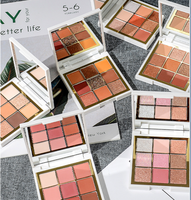 Palette de fard à paupières personnalisée de haute qualité finition chatoyante livre d'ombres à paupières sèches marque privée