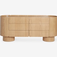 Commode d'angle de style européen, grande armoire de rangement en bois avec 6 tiroirs pour chambre à coucher