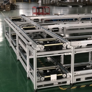 Tùy chỉnh dây chuyền sản xuất lắp ráp mô-đun đôi tốc độ chuỗi băng tải của nhôm hồ sơ Hệ thống vận chuyển <span class=keywords><strong>Pallet</strong></span> tại Trung Quốc - Product Image 1