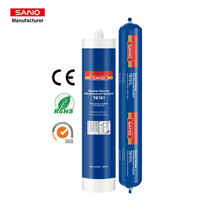 Scellant silicone structurel de qualité industrielle SANVO, adhésif silicone neutre, norme JC/T 485, séchage en 42 minutes sans traces, pour la construction - Product Image 1