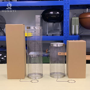 Fabricant de Offre Spéciale paniers roulants pour barbecue à cylindre Cage multifonctionnelle pour barbecue en acier inoxydable - Product Image 4