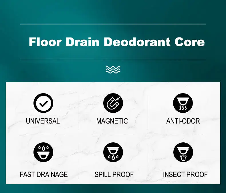 Deodorant Floor Drain Core Water Drain Filter Plug Drainage Sewer Hair Catcher strainer Plug Water Drain Filter Anti-Odor
