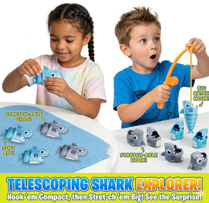 Divertente e coinvolgente gioco di cattura dei squali per i più piccoli, per imparare il confronto delle dimensioni e il conteggio attraverso il gioco - Product Image 4