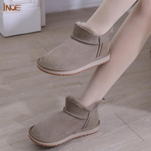 Botas <span class=keywords><strong>de</strong></span> Nieve Clásicas para Mujer, Forradas con Piel <span class=keywords><strong>de</strong></span> Oveja <span class=keywords><strong>de</strong></span> Doble Cara, Forro <span class=keywords><strong>de</strong></span> Lana, Calzado Térmico <span class=keywords><strong>de</strong></span> Invierno con Suela Antideslizante - Product Image 6