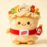Porte-clés en peluche de la série Aliments Mignons : Pâtes, Frites, Pain, Poupée en peluche personnalisée, Pendentif de sac