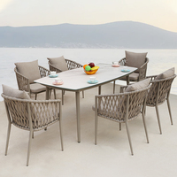 Meubles de jardin Juecheng, chaises de jardin en toile tissée, table et chaises d'extérieur pour café et restaurants