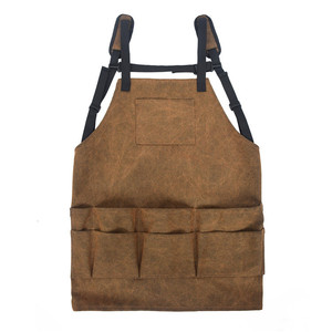 Delantal de lona para herramientas con múltiples bolsillos para electricistas, traje de trabajo, diseño con correa para el hombro, color lodoso - Product Image 5