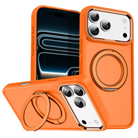 Coque de téléphone antichoc magnétique avec bézel de caméra surélevé, protection de l'objectif, anti-chute, support rotatif à 360 degrés pour iPhone 18 Pro Max