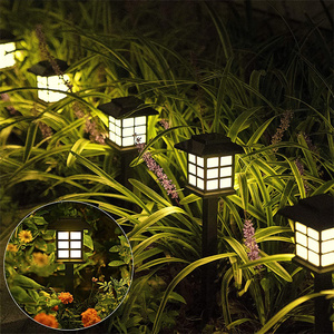1 LED Outdoor Lawn Yard impermeabile Small Palace Light Solar Led Garden Night Light 7 colori che cambiano stile Cottage Palace - Product Image 5