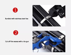 Kim loại màu đen bọc cáp Tie bóng khóa kim loại quan hệ Zip thép không gỉ hoàn chỉnh quản lý dây với thời tiết quan hệ - Product Image 4