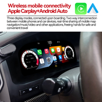 ZWNAV Tableau de bord Carplay 12,3 pouces pour Toyota Land Cruiser LC200 2007-2020 avec écran LCD synchronisé, compteur de vitesse numérique, panneau Linux, cluster OEM