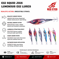 Échantillon Gratuit Nouvelle Arrivée Leurre de Pêche 5.5G Horizontal Lumineux en Plastique pour Crevettes, Calamar et Pieuvre, pour Eau Salée, Lac et Rivière