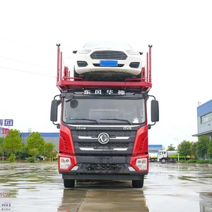 รถบรรทุกขนส่งรถยนต์ 5 ที่นั่ง ยี่ห้อจีน Dongfeng พร้อมรถพ่วงบรรทุกรถยนต์ 5 คัน สำหรับขาย รถบรรทุกขนส่งสินค้า - Product Image 3
