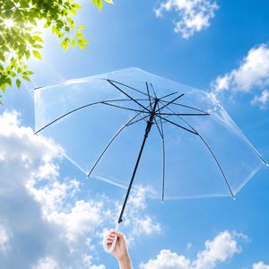 Parapluie Transparent Pas Cher en Gros – Parapluie Transparent en POE pour Supermarché, Événement, Cadeau Promotionnel, École - Product Image 1