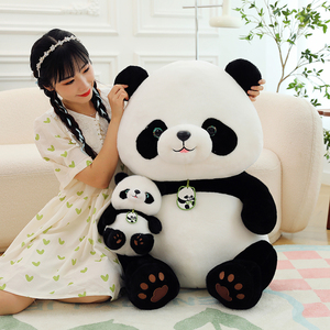 Vente chaude Mignon Blanc Panda <span class=keywords><strong>Ours</strong></span> En Peluche Animal En Peluche Jouet Unisexe <span class=keywords><strong>Maman</strong></span> Bébé Personnalisable ODM PP Matériel De Remplissage pour Cadeaux - Product Image 2