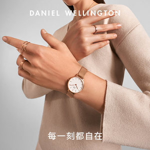 Montre-bracelet élégante et tendance pour femme DW, série <span class=keywords><strong>PETITE</strong></span>, en acier inoxydable doré, quartz, étanche 30m, luxe léger - Product Image 4