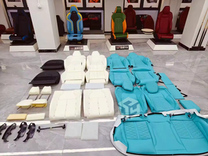 Asiento de carreras deportivo de lujo para coche, cubierta de cuero con Panel de fibra de carbono personalizado, actualización de cubo, asientos RS para <span class=keywords><strong>Audi</strong></span> A3 <span class=keywords><strong>A4</strong></span> A5 A6 A7 Q3 Q5 Q7 Q8 - Product Image 4