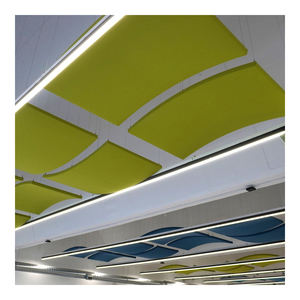 لوحة امتصاص الصوت في السقف الصوتي الأخضر 60*60 مقاومة للحيوان الأليف ألواح معلقة معلقة - Product Image 1