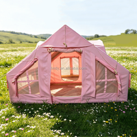 Tente gonflable de grande taille 12.6 pour le camping familial en plein air, tente à deux pièces