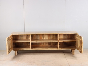 Premium Solid Wood Television <b>Stand</b> with Multi Functional Storage Solutions and Elegant Wooden Finish for Living Room Decor - Product Image 6