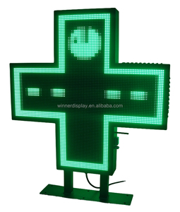 Panneau LED d'église double face à prix d'usine Led Farmacia Cross P8 800mm Outdoor Full Color Video LED <span class=keywords><strong>Pharmacy</strong></span> Cross for <span class=keywords><strong>Pharmacy</strong></span> - Product Image 1