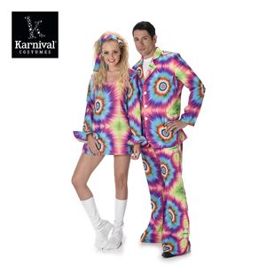 ODM, venta al por mayor, vestido de lujo de una pieza TIE DYE para mujer, diseño impreso, escenario, salón de baile, TV latina y disfraz de película para adultos - Product Image 5