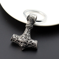 Thor hammer Mjolnir Viking amulette marteau scandinave nordique bijoux porte-clés
