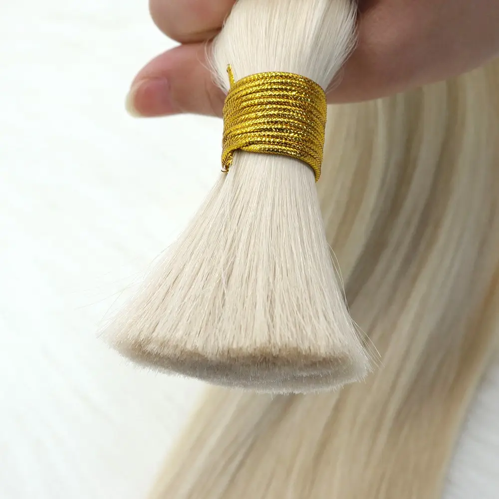 Groothandel Hair Extensions Leveranciers Maagdelijke Onbewerkte 100% Human Indian Hair Bulk Voor V Light