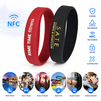 Pulsera de Silicona Impermeable con Logotipo Personalizado, RFID NFC de 13.56MHz, de Largo Alcance, para Control de Acceso y Gestión de Membresías en Hoteles, Spas y Gimnasios