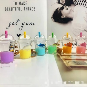 Fabricant de porte-clés vérifié, vente en gros, porte-clés en acrylique, thé au lait Boba - Product Image 2