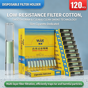 Filtros Desechables para Cigarrillos, Exclusivamente para Cigarrillos Slim, Filtración de Algodón Verde, Boquilla con Filtro para Cigarrillos Slim - Product Image 1