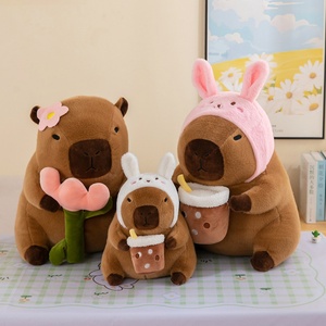 Peluche de Capibara Kawaii, Lindo y Suave, Peluche de Animal, Juguete de Capibara, Boba Bubble Tea, Peluches de Capibara - Product Image 3