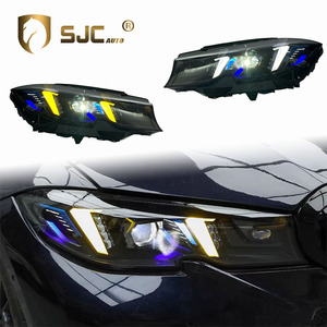 Accessori Auto SJC per <span class=keywords><strong>BMW</strong></span> Serie 3 G20 2020-2022, Fari Stile Occhi di Serpente Bianchi e Gialli DRL, Versione Aggiornata 2025 - Product Image 1