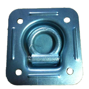 Ancre de fixation au sol en zinc pour camion, anneau en D encastré, fixation en panneau - Product Image 1