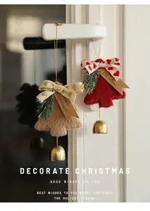 Weihnachten hängende Ornamente Plüsch Weihnachts baum Glocke Frohe Weihnachten hängende Weihnachts dekorationen für Baum