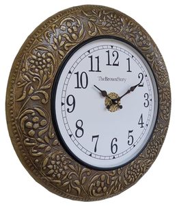 Premium Handcrafted <b>Oversized</b> Plastic Wooden <b>Wall</b> <b>Clock</b> Antique Imitation Rustic Finish Customizable Design for - Product Image 3