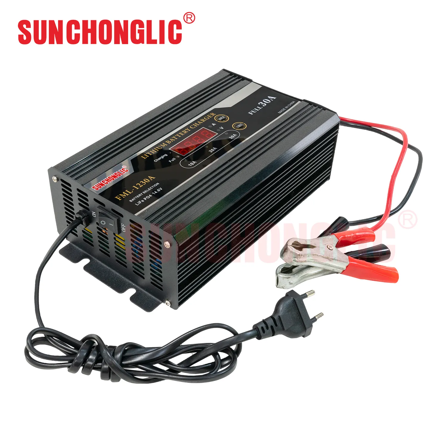 Sunchonglic 12V 30A smart LiFePO4 lithium battery charger