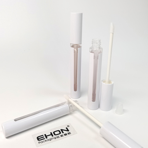 Unique 7ml PETG/AS <b>Plastic</b> Lipgloss Bottle Packaging Screw Cap White Applicator Empty Lip Gloss <b>Tube</b> Silk Screen Printed Makeup - Product Image 1