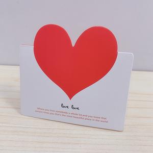 Cartes pliantes personnalisées en forme de cœur découpées au laser, style créatif, papier kraft, impression offset, taille personnalisée, pelliculage, remerciements de mariage - Product Image 4