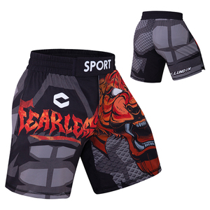 Ropa <span class=keywords><strong>de</strong></span> Boxeo <span class=keywords><strong>de</strong></span> Secado Rápido, Pantalones Cortos <span class=keywords><strong>de</strong></span> <span class=keywords><strong>Muay</strong></span> Thai, Pantalones Cortos Ajustados para Hombre, Ropa Deportiva Activa <span class=keywords><strong>de</strong></span> MMA - Product Image 1